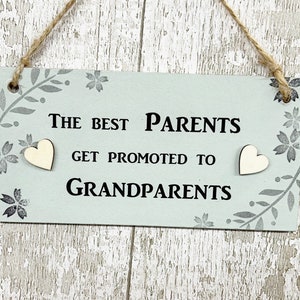 Best Parents /Grandparents Baby Reveal New GrandparentsGift Plaque