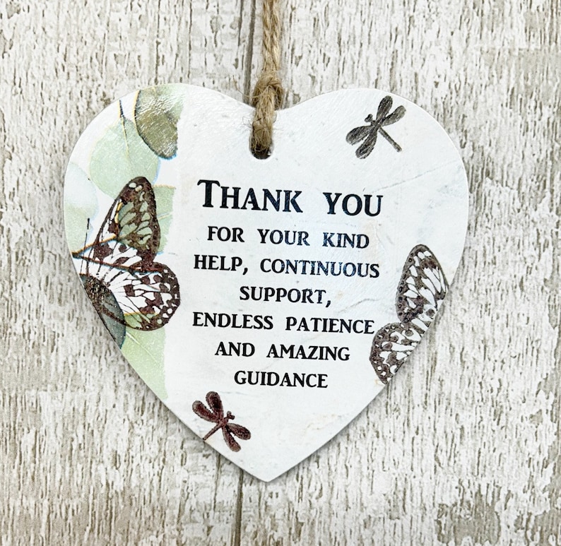 Thank You for Your Kind Help and Continuous Support -gift Wooden Heart ...