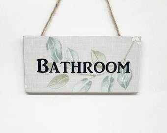 Bathroom Decorated Door Sign For The Smallest Room Pretty Wooden Plaque
