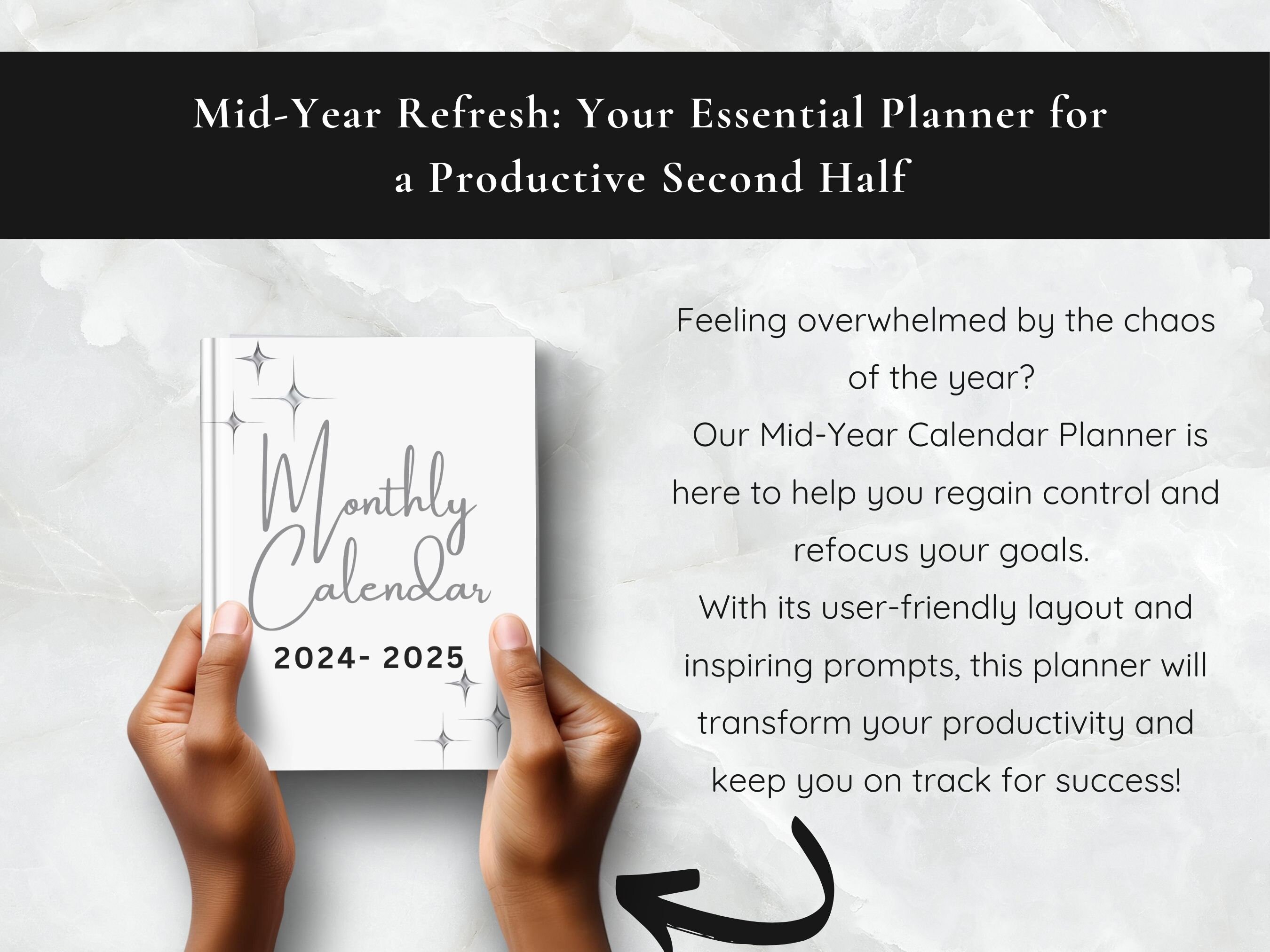 2024-2025 Mid-year Calendar Planner Minimalist Calendar Printable Monthly Planner Printable Desk ...