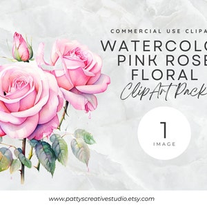 Pink Rose Flower 1 Image Clipart Pink Rose Watercolor Floral Clipart Romantic Flower Wedding Birthday Invitation Card Making Scrapbook PNG