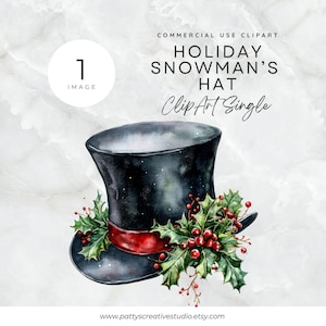 Chapéu de Boneco de Neve Clipart Natal PNG Download Digital Chapéu de Boneco de Neve Bonito Convites para Festas de Natal Artesanato Clipart Chapéu de Boneco de Neve Arte de Parede