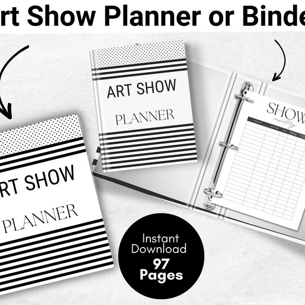 Artist Planner Checklist Market Daily Planner Show Inventory Fair Customer Tracker Show Expenses Booth Table Layout Printable Download