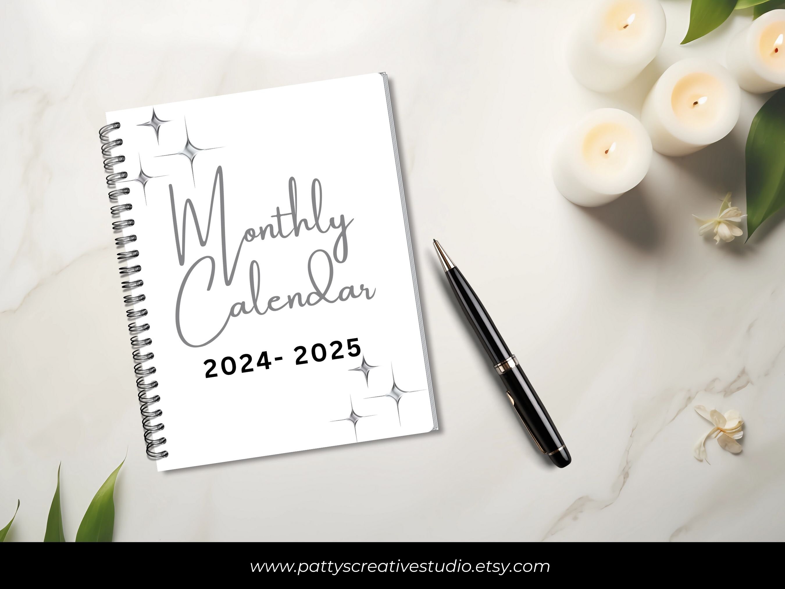 2024-2025 Mid-year Calendar Planner Minimalist Calendar Printable Monthly Planner Printable Desk ...