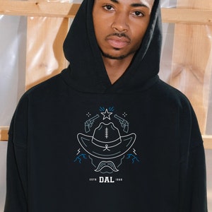Dallas Football Hoodie For Fan Gift Idea For Dallas Fan Vintage Hoodie For Game Day Hooded Sweatshirt For Football Lover