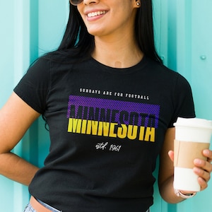 Minnesota Football Shirt Retro Minnesota Fussball T-shirt Minnesota Fan Geschenk Vintage Minnesota Shirt Minnesota Spieltag Shirt, Unisex Schwarz