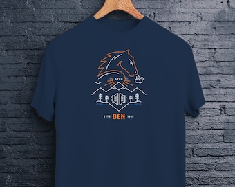 Denver Fußball-Shirt für Fan Geschenkidee für Denver Fan Vintage T-Shirt für Spieltag T-Shirt für Fußballliebhaber