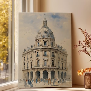 Watercolor London Regent Street Building, London Canvas Print, London Wall Art, London Poster, Vintage London Prints, UK Travel Decor L3