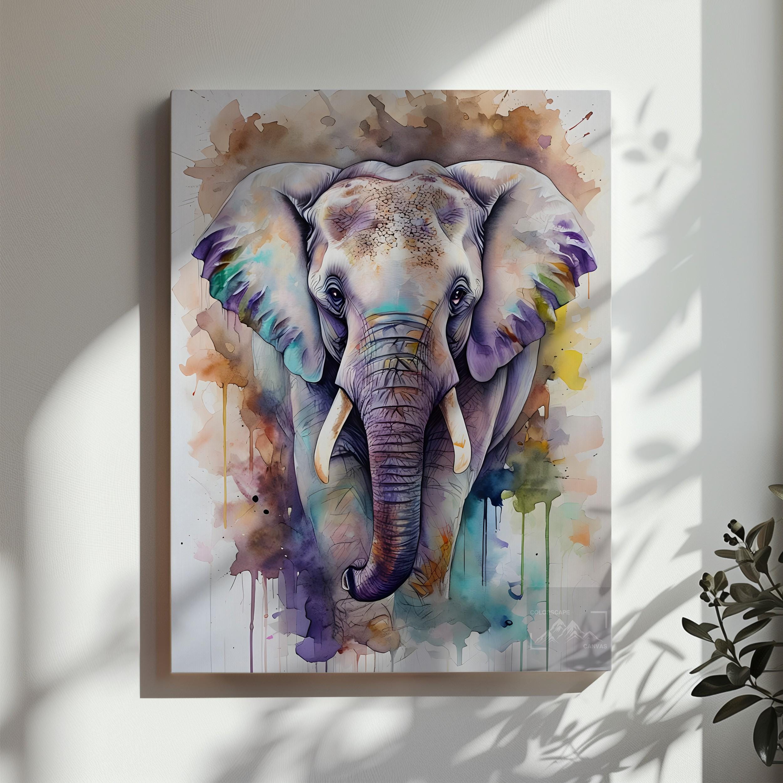 雄大な象の水彩画キャンバス - 抽象的な壁アート - 象の壁アート、象の壁の装飾、象のポスター、象の壁の装飾 - Etsy 日本, image size:2500x2500
