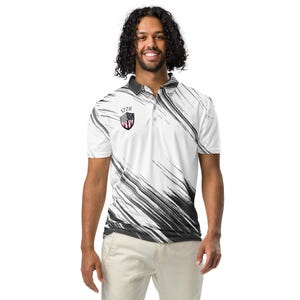 Men’s 1776 Men’s Slim Fit All-Over Print Polo