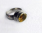 Citrine and Sterling Silver Ring