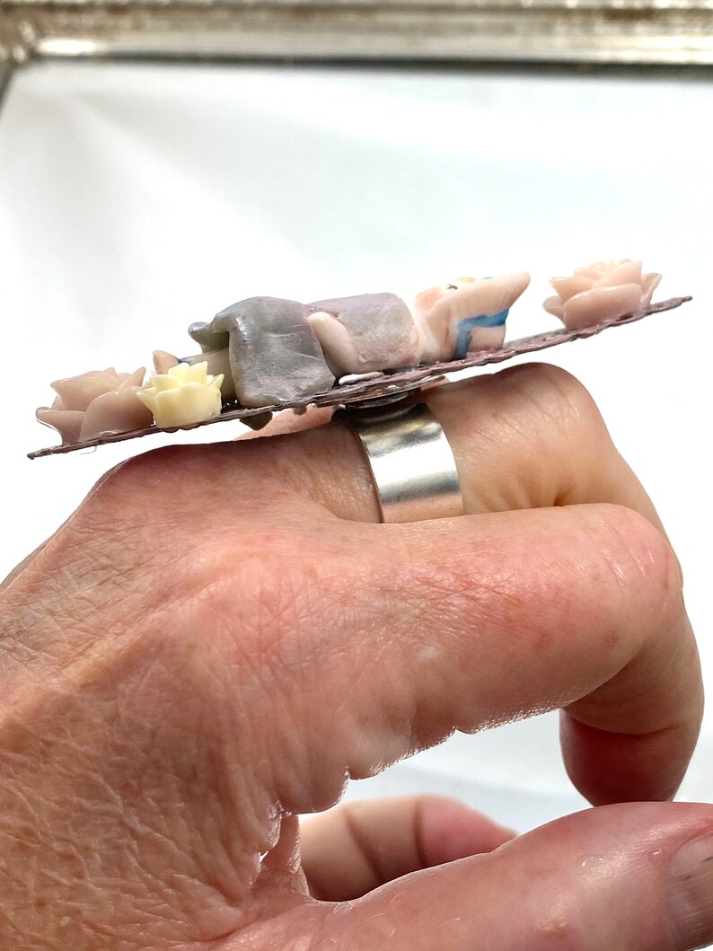 My Dolly Ring Miniature Wearable Doll Head Ring Fine Silver Etsy