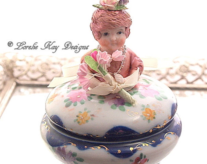 Art Doll Jewelry Box Mixed Media Art Doll Porcelain Flower Etsy