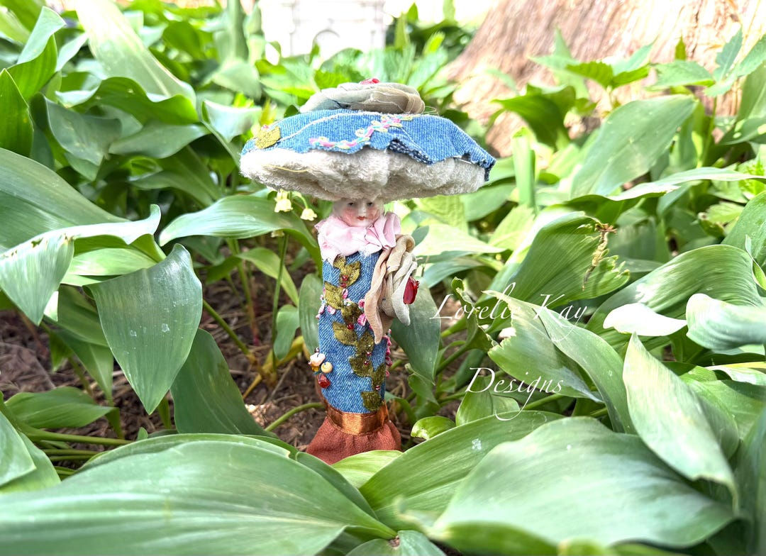 Secret Garden Mushroom Girl Art Doll Folk Art Fairy Hand Sewn ...