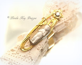 Tiny Frozen Charlotte Doll Ring Cross Arm Charlotte Doll Miniature Doll Ring Lorelie Kay Original