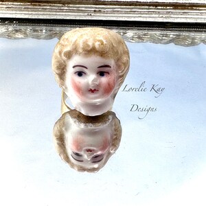 Doll Face Ring Porcelain Doll Head Ring Fine Silver Plated Lorelie Kay Designs Doll Jewelry