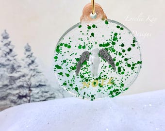 Noel Frozen Charlotte Angel  Ornament Resin Winter Theme Christmas Tree Ornament Lorelie Kay Original