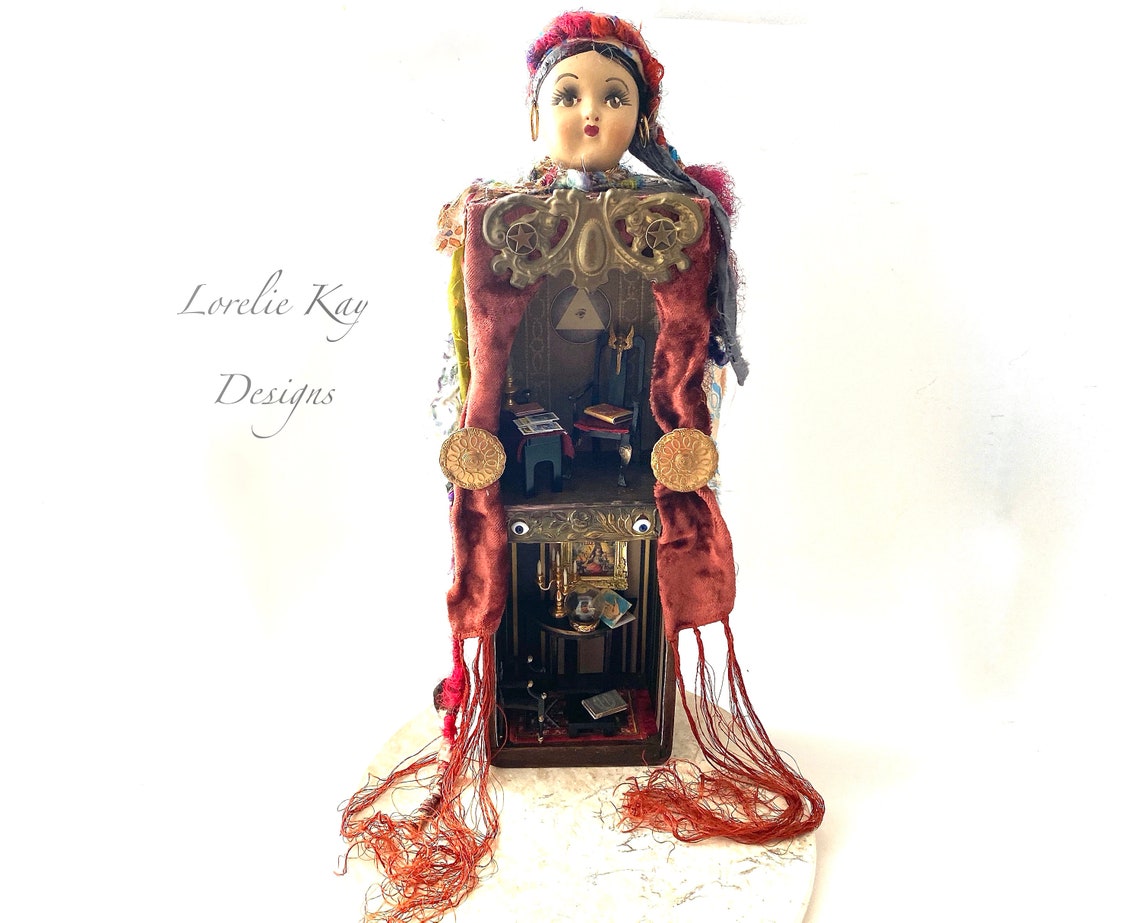The Gypsy Fortune Teller Miniature Diorama Room Box Hanging Etsy