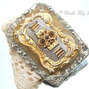 Victorian Inspired Soldered Brooch Elegant Edgy Statement Pin Assemblage Pin One-of-a-Kind Assemblage Broach