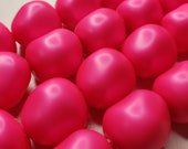 Four (4) Swarovski Crystal RARE Baroque Pearls 5840 Ultra Neon Pink 14mm Bold Hot Neon Bright Bubblegum Summer Fun Wavy Discontinued Big
