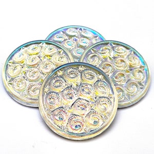ONE Kristall AB Glas Schnecke Cabachon Cabochon Cabochon 31mm Pastell Regenbogen Pink Gold Fisch Schlange gelockt Schnörkel Filigran Jugendstil Wolle Glühend