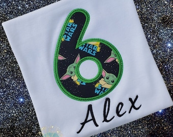 Green Alien Birthday Shirt, Birthday Shirt, Number Birthday Shirt