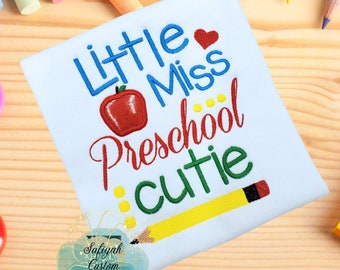 Pre-K Shirt, First Day of School Shirt, Kindergarten Shirt, Back to School Shirt, Girl School Shirt,