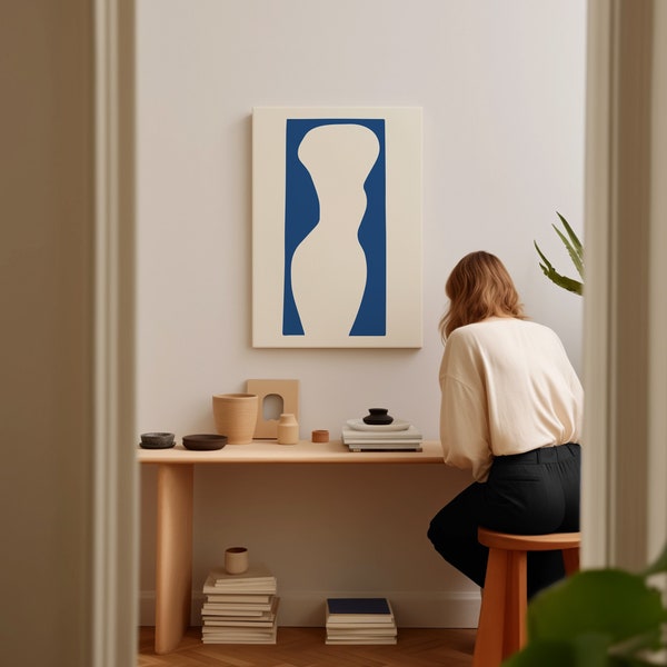 Henri Matisse canvas print, Blue Torso I cut out canvas wall art, framed or unframed, ready to hang