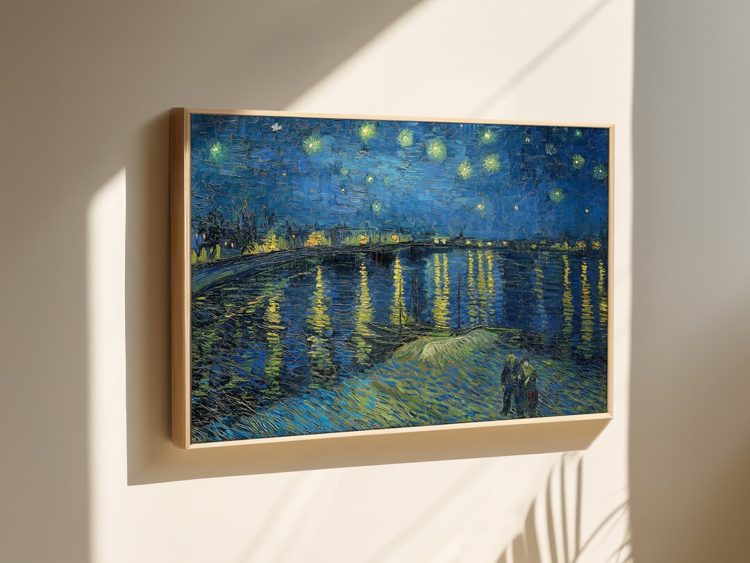 Vincent Van Gogh Canvas Print, Starry Night Over the Rhone Canvas Wall ...