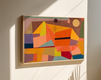 Paul Klee canvas print, Joyful Mountain Landscape canvas wall art, c.1924, framed or unframed, Ship from UK/US/EU