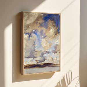 John Singer Sargent print, clouds canvas wall art, c.1897, framed or unframed, Ship from UK/US/EU