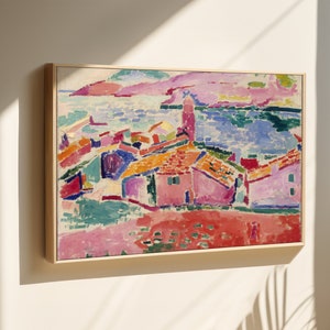 Henri Matisse Wandkunst, Blick auf Collioure Landschaft, Leinwanddruck, gerahmt oder ungerahmt, Schiff aus UK / US / EU