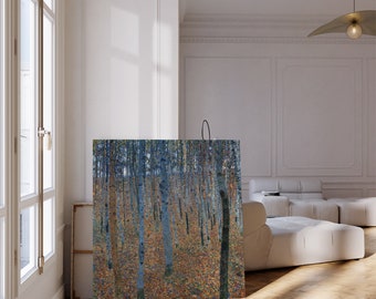 Gustav Klimt square canvas wall art, Beech Grove I, 1902 painting canvas wall art, framed or unframed, Ship from UK/US/EU