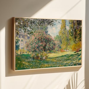 Claude Monet Wandkunst, Der Parc Monceau Leinwanddruck, c.1876, gerahmt oder ungerahmt, Schiff aus UK / US / EU