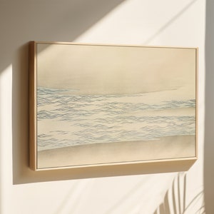 Japanese canvas print, Kamisaka Sekka, Ocean waves wall art, c.1909, framed or unframed, Ship from UK/US/EU
