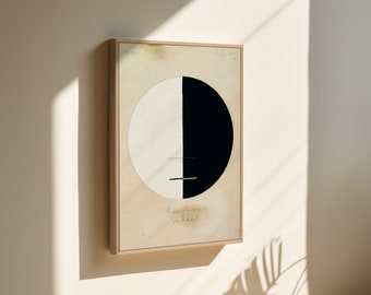Hilma Af Klint canvas wall art, Buddha's standpoint in the Earthly Life No.3 canvas print, framed or unframed, Ship from UK/US/EU