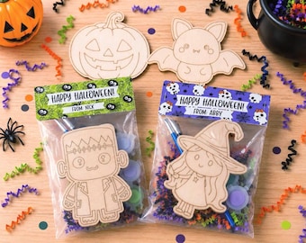 Halloween Paint Kit for Kids DIY Kits Halloween Classroom Exchange Gift Ideas for Classmates Painting Kit Pumpkin Bat Frankenstein Witch