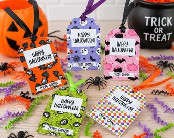Halloween Tags for Classroom Exchange Gift Ideas for Halloween Party Favor Tags for Kids Toddler Daycare Tags Halloween Gifts for Classmate