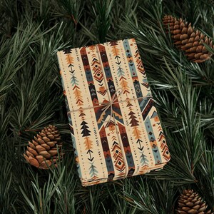 Western Aztec Wrapping Paper Roll for Men Gift Wrap Unique Wrapping Paper Birthday Adult Paper Aztec Lovers Gift Wrap Western Birthday Guy image 5