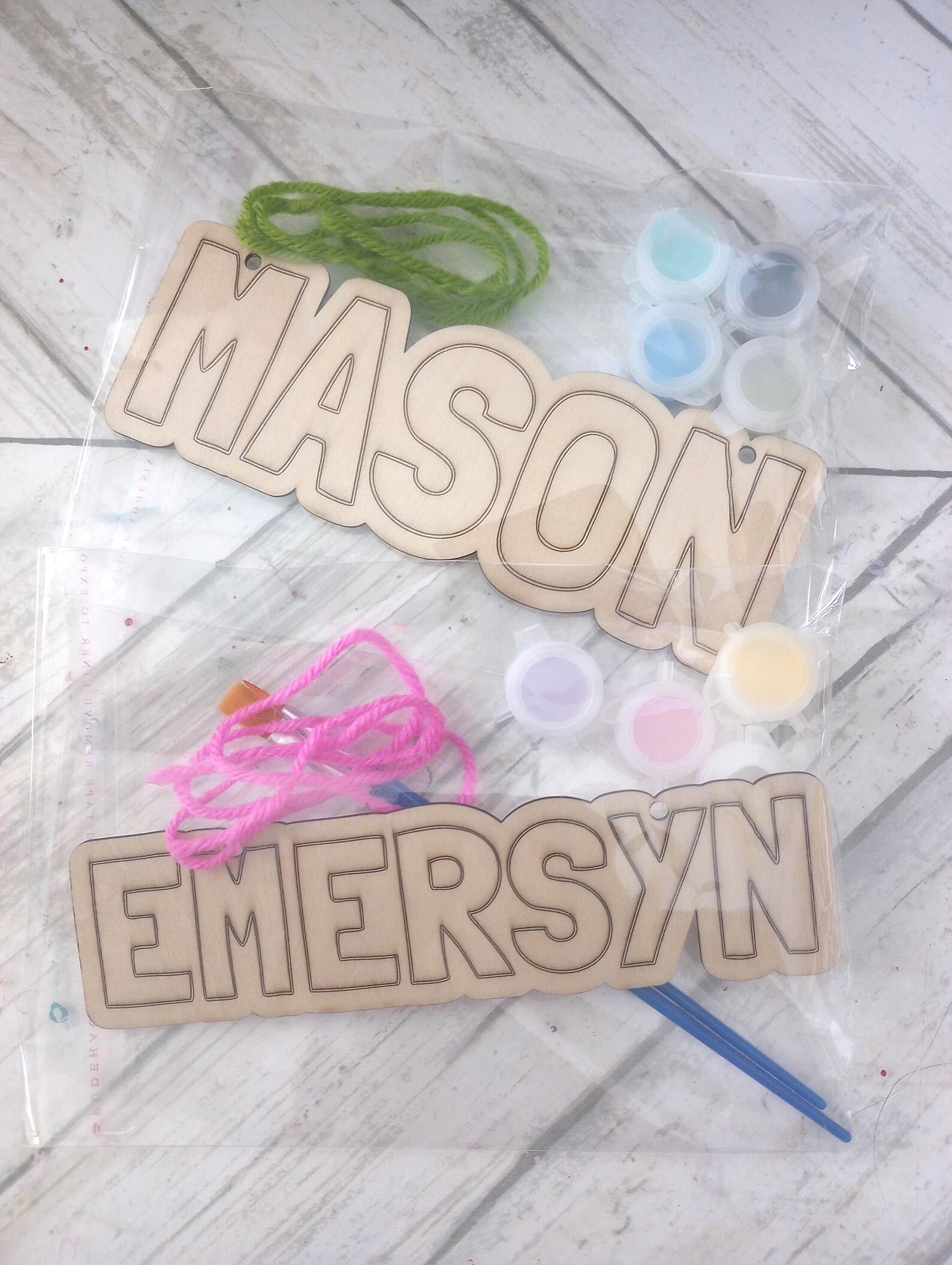 Paint Your Own Name Kit for Children Personalized Kids Craft DIY Paint ...