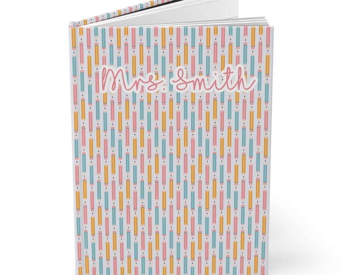 Personalized Teacher Journal Gift for End of School Gift for Teacher Appreciation Custom Name Journal Personalized Teacher Notebook Custom