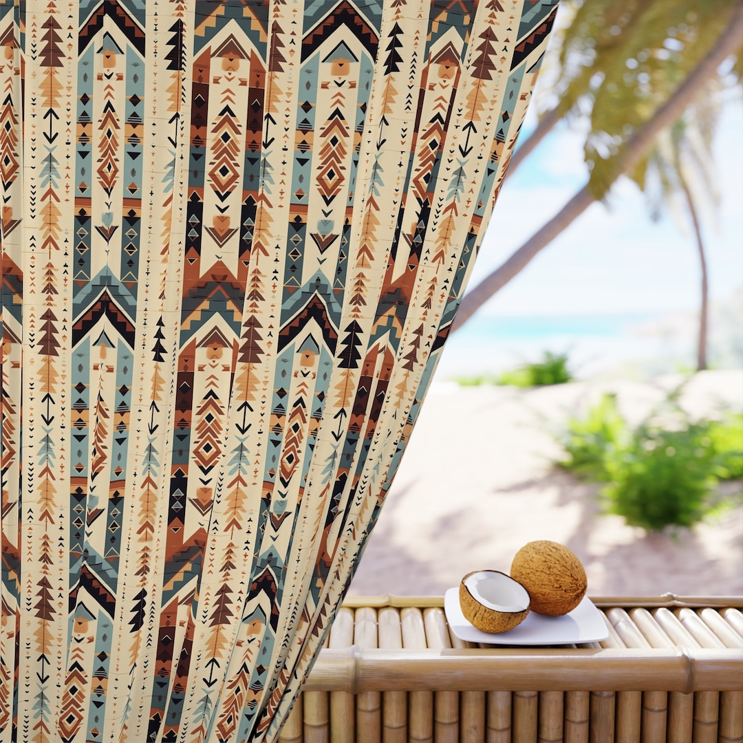 Aztec Curtains Blackout Aztec Style Curtains Aztec Decor for Aztec