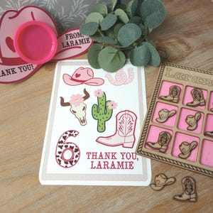 Cowgirl Birthday Party Favors Western Theme Bday Gifts Cowgirl Toddler Playdoh Birthday Favors Custom Bday Sticker Sheets Cowgirl Favor Gift
