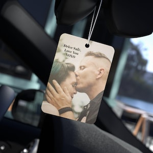 Car Pic Air Freshener Custom Picture Air Freshner with Photo Gift Pet Cat Dog Memorial Face Hanging Car Air Freshener Leather Pine Black Ice