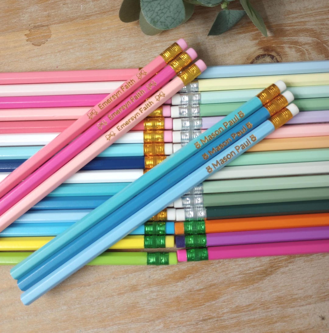 Custom Engraved Pencils for Back to School Gift for Student Pencils ...