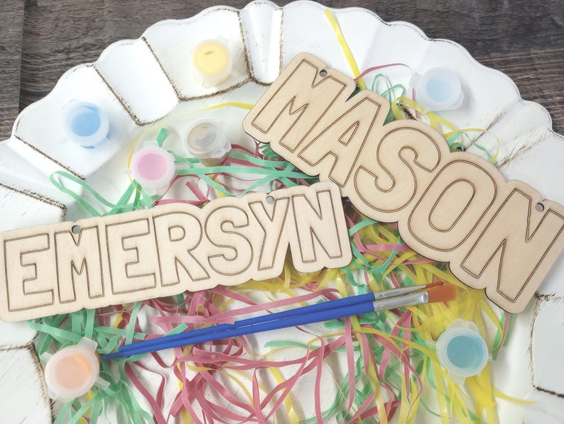 Paint Your Own Name Kit for Children Personalized Kids Craft DIY Paint ...
