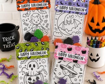 Halloween Coloring Gifts for Classmates Non-Candy Halloween Favors for Kids Toddler Daycare Halloween Exchange Shaped Crayons Pumpkin Ghost