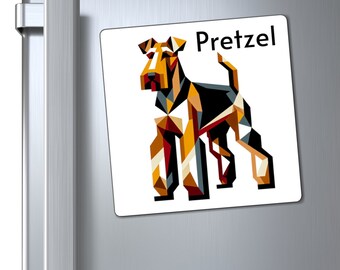 Airedale Terrier Magnet für Hundeliebhaber Geschenk Benutzerdefinierte Airedale Terrier Mama Hund Personalisierte Airedale Terrier Papa Geschenk für Hundeliebhaber Magnet Art