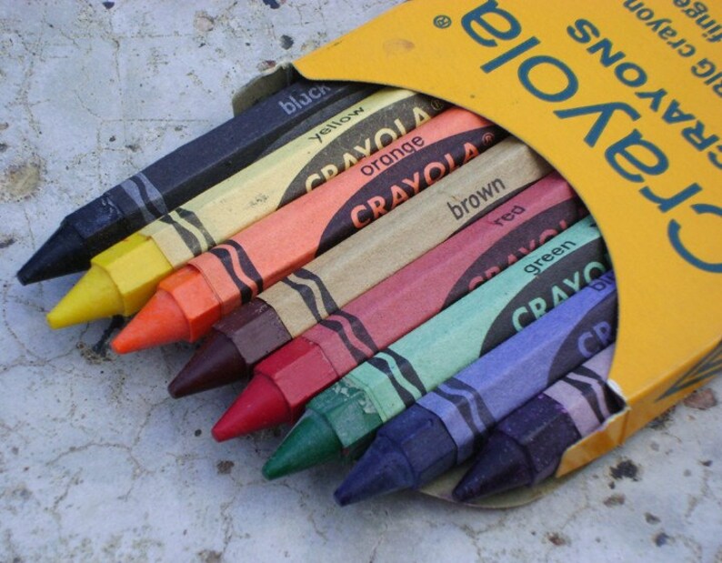 Vintage Old School Jumbo Crayons BACK TO SCHOOL Crayola Etsy