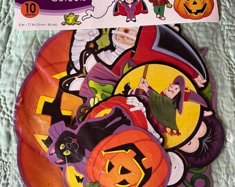 Vintage 1990s Beistle Halloween cut outs set